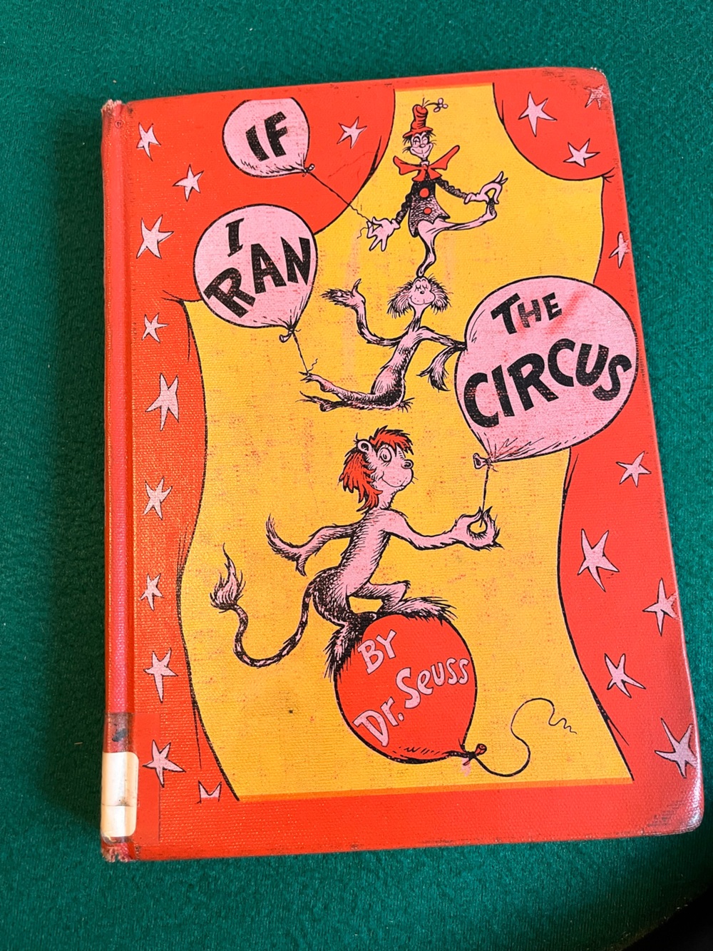 Dr. Seuss Yellow & Red The Circus Book Cover Illustration